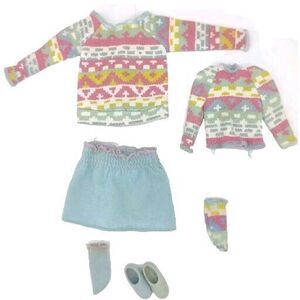 Vintage 1984 Barbie Skipper So Active Fashions Sweatshirt Skirt Socks Shoes 7918